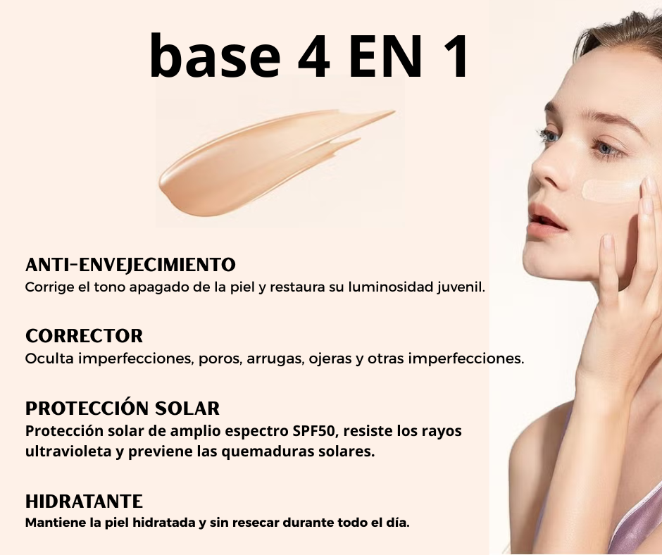 FlawFusion™ | Base 4-en-1 Espectral | Elimina 8 productos en 5 minutos diarios!