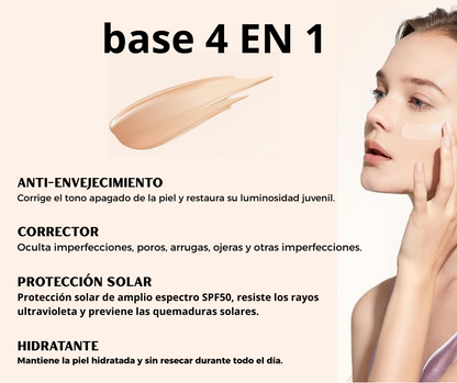 FlawFusion™ | Base 4-en-1 Espectral | Elimina 8 productos en 5 minutos diarios!